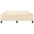 Estructura de cama box spring tela color crema 140x200