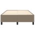 Estructura de cama box spring tela gris taupe 120x200