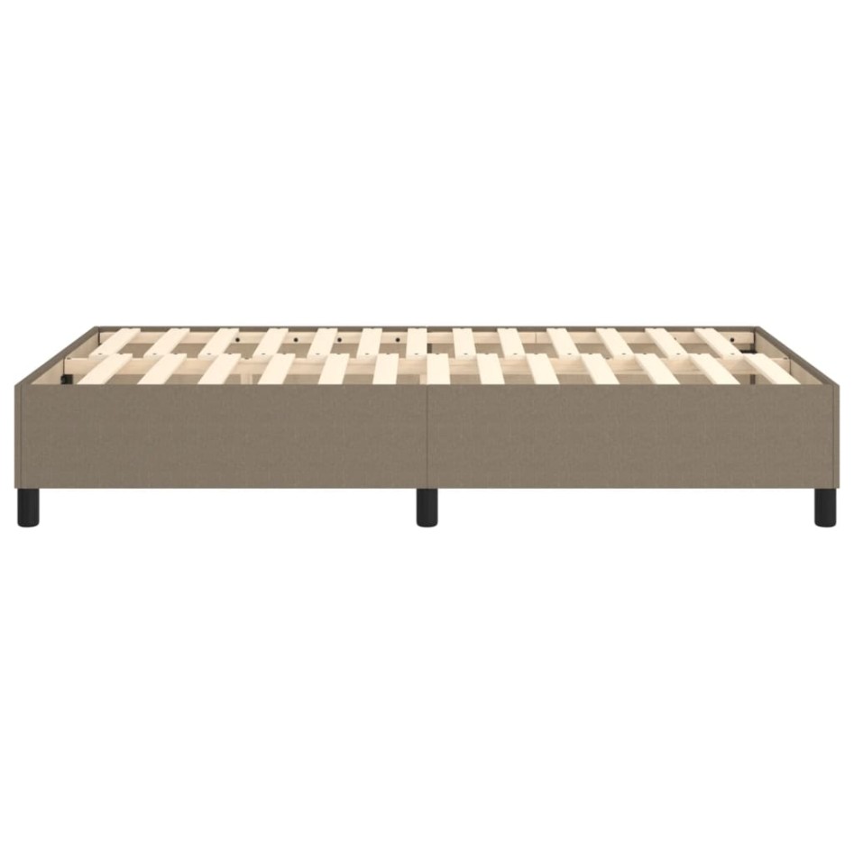 Estructura de cama box spring tela gris taupe 120x200