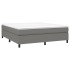Estructura de cama box spring tela gris oscuro 160x200