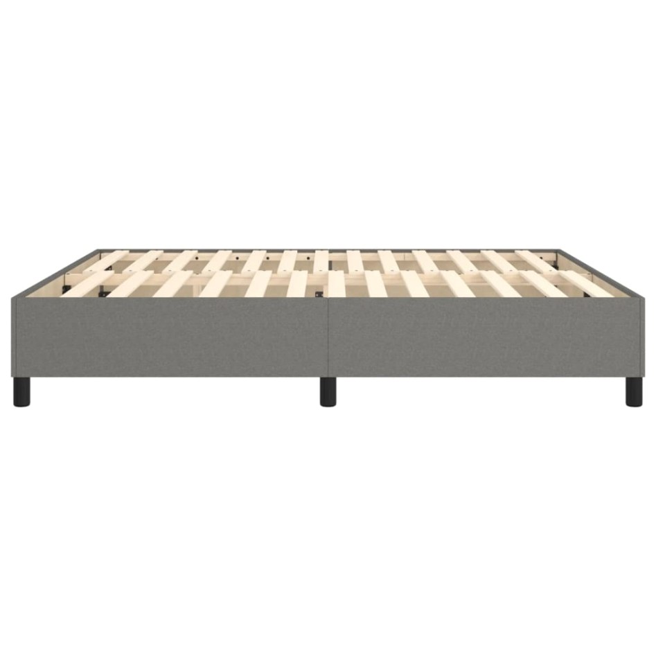 Estructura de cama box spring tela gris oscuro 160x200