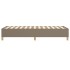 Estructura de cama box spring tela gris taupe 100x200