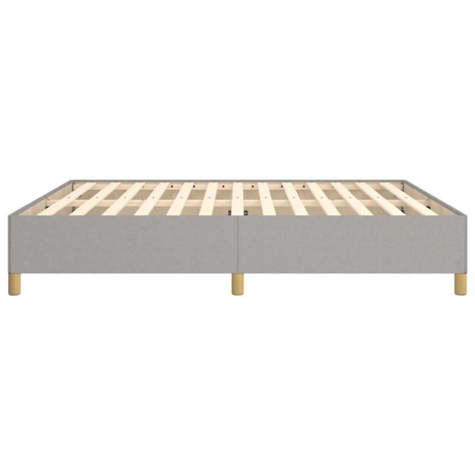 Estructura de cama box spring tela gris claro 160x200