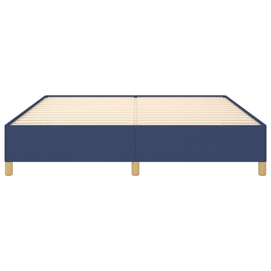 Estructura de cama box spring tela azul 180x200