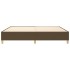 Estructura de cama box spring tela marrón oscuro 200x200