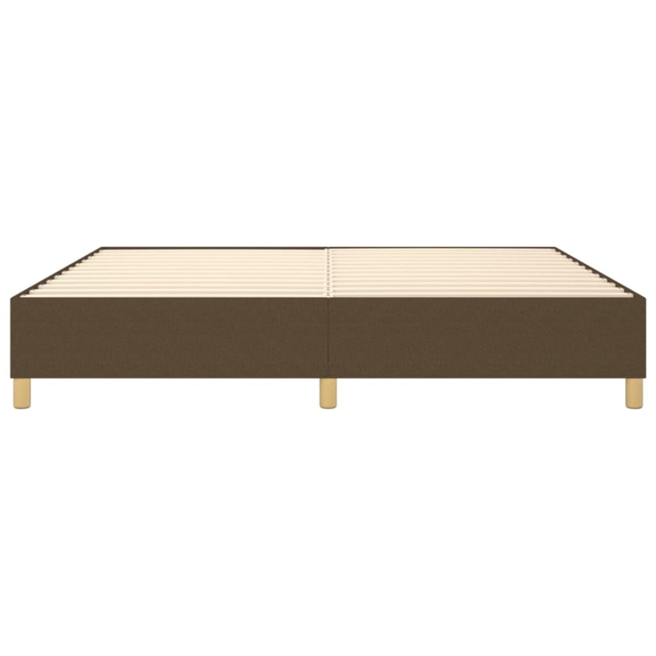 Estructura de cama box spring tela marrón oscuro 200x200