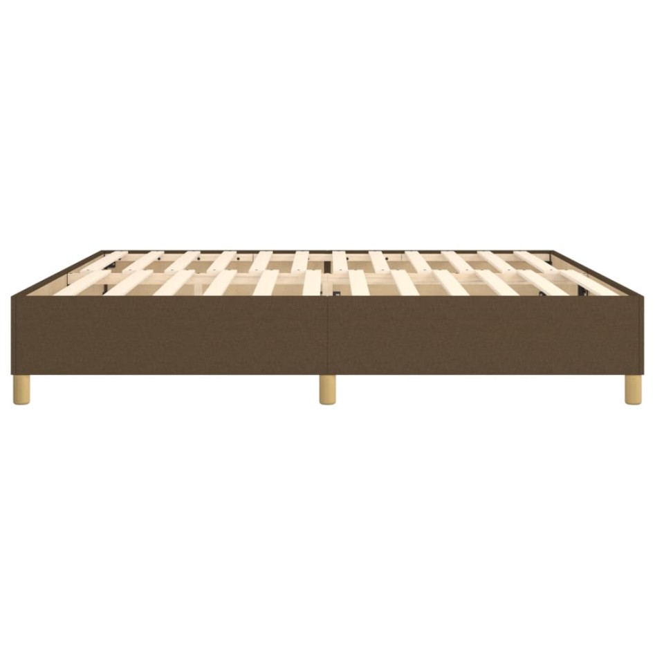 Estructura de cama box spring tela marrón oscuro 200x200