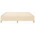 Estructura de cama box spring tela color crema 160x200
