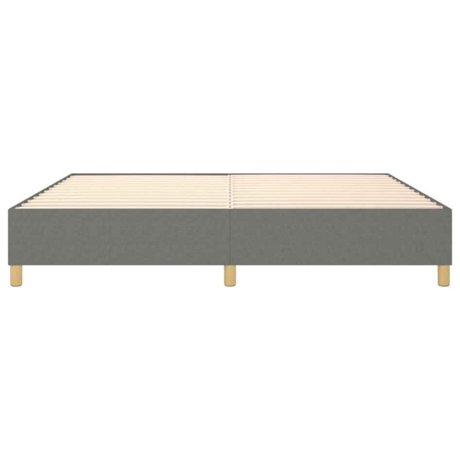 Estructura de cama box spring tela gris oscuro 140x200