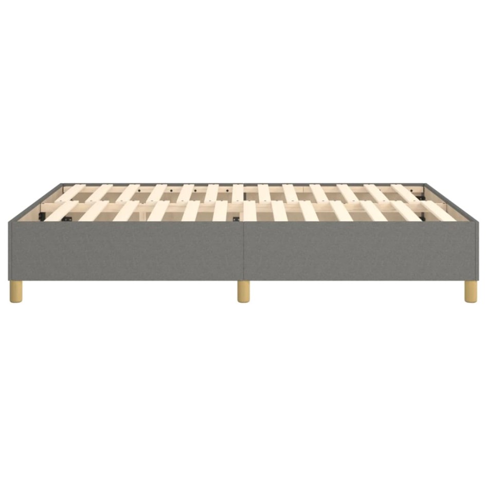 Estructura de cama box spring tela gris oscuro 140x200