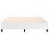 Estructura de cama box spring cuero sintético blanco 160x200