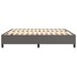 Estructura de cama box spring cuero sintético gris 180x200