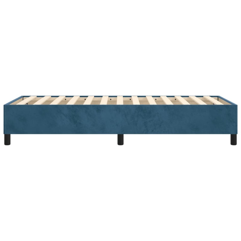 Estructura de cama box spring terciopelo azul oscuro 90x190