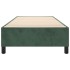 Estructura de cama box spring terciopelo verde oscuro