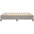 Estructura de cama box spring terciopelo gris claro 160x200