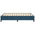 Estructura de cama box spring terciopelo azul oscuro 140x200