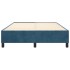 Estructura de cama box spring terciopelo azul oscuro 140x190