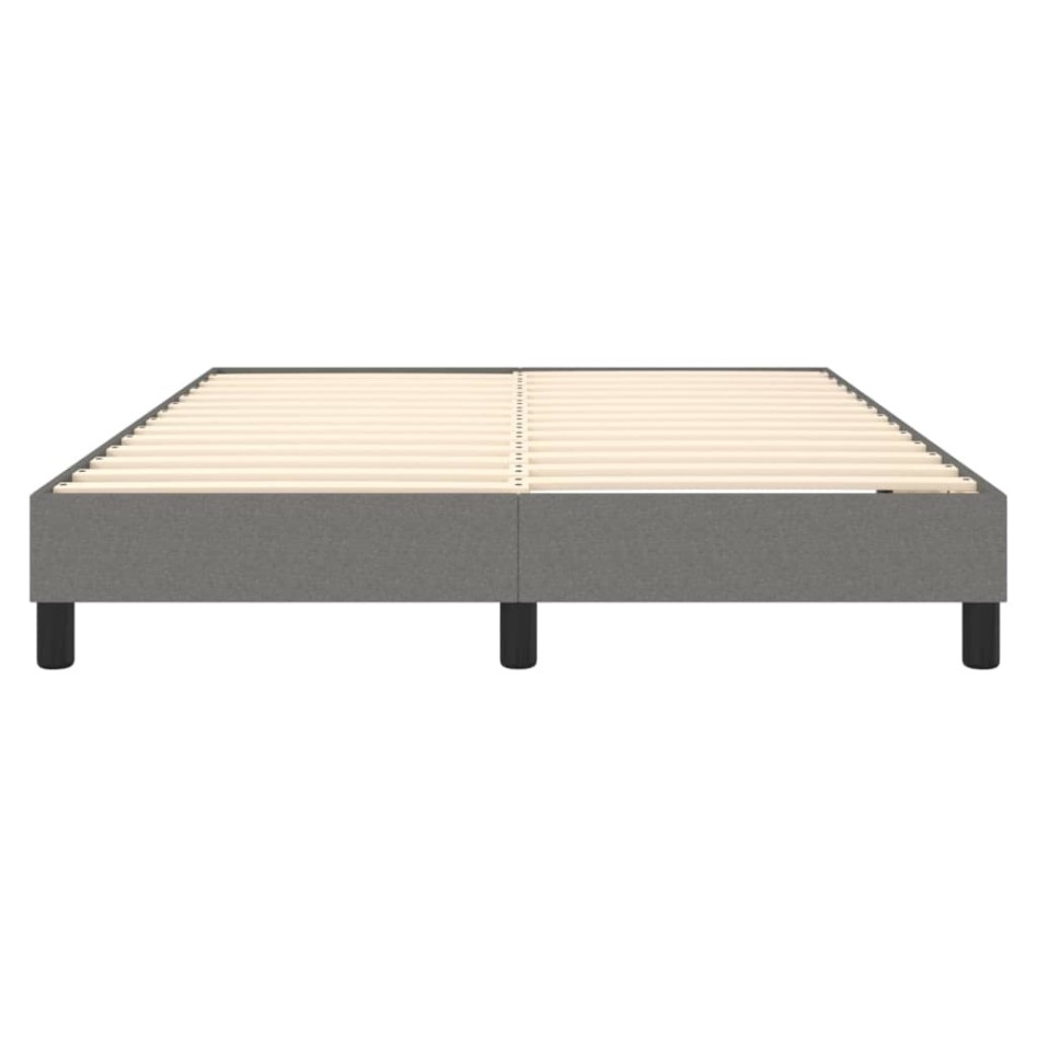 Estructura de cama box spring tela gris oscuro 140x200