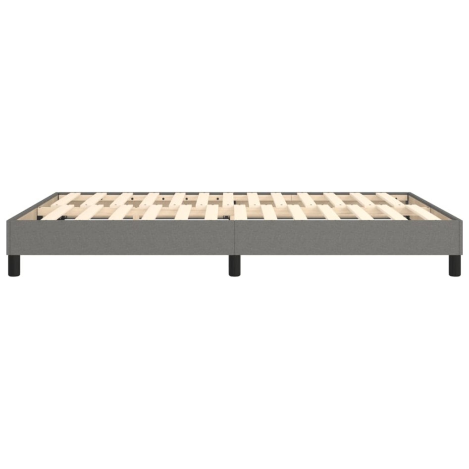 Estructura de cama box spring tela gris oscuro 140x200