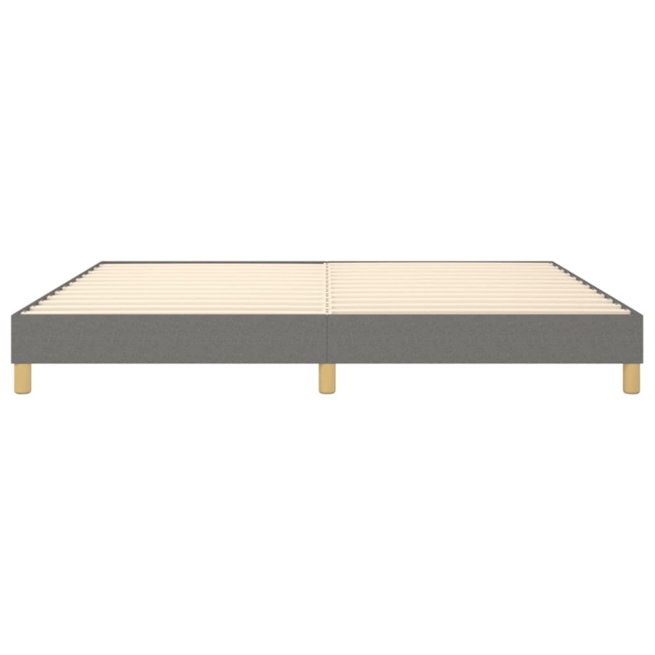 Estructura de cama box spring tela gris oscuro 200x200
