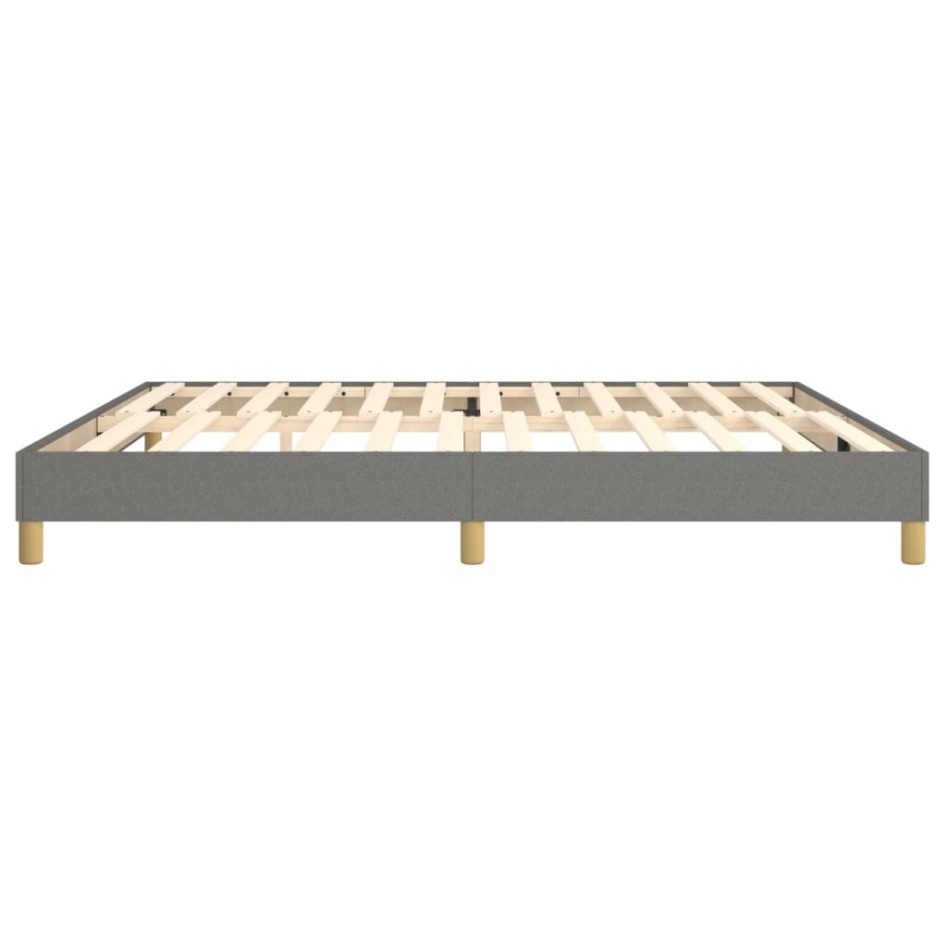 Estructura de cama box spring tela gris oscuro 200x200