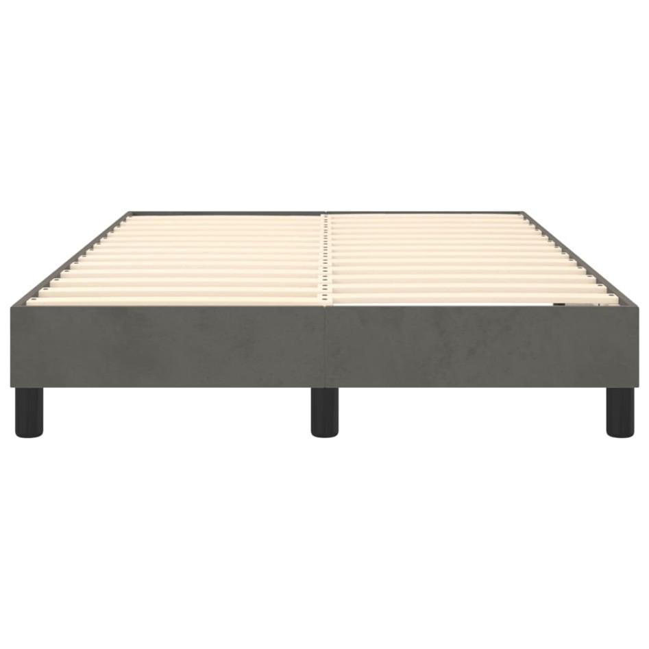 Estructura de cama box spring terciopelo gris oscuro 120x200