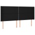 Cabecero con LED de tela negro 163x16x118/128