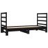 Sofá cama extraíble madera maciza de pino negro 2x(90x190)