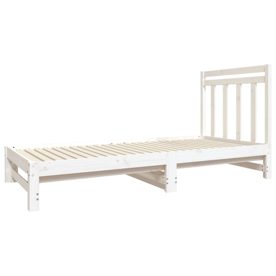 Sofá cama extraíble madera maciza de pino blanco 2x(90x190)