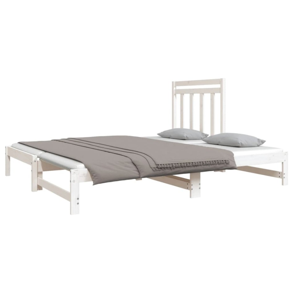 Sofá cama extraíble madera maciza de pino blanco 2x(90x190)