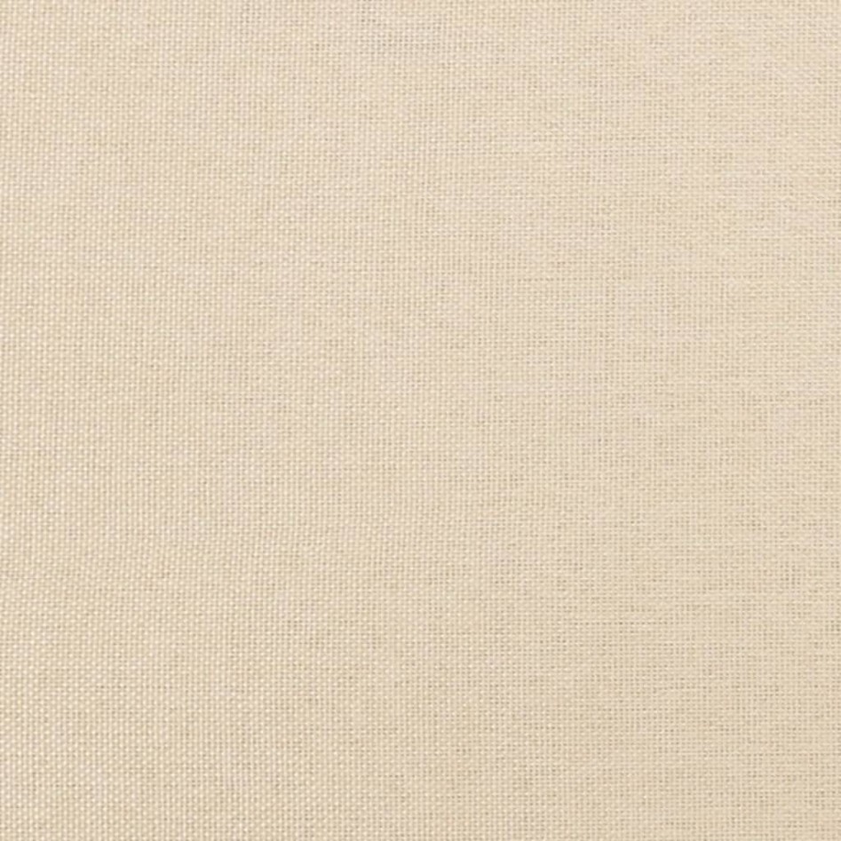 Estructura de cama con cabecero de tela color crema 90x190