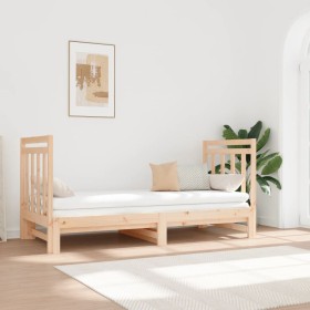 Sofá cama extraíble madera maciza de pino 2x(90x190)