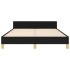 Estructura de cama con cabecero de tela negro 140x190