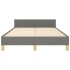 Estructura de cama con cabecero de tela gris oscuro 120x200