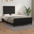 Estructura de cama con cabecero cuero sintético negro