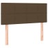 Cama box spring con colchón tela marrón oscuro 100x200