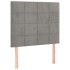 Cama box spring con colchón terciopelo gris claro 80x200