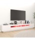 Mueble para TV con luces LED blanco mate 260x35x40 cm