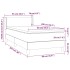 Cama box spring con colchón tela color crema 90x200