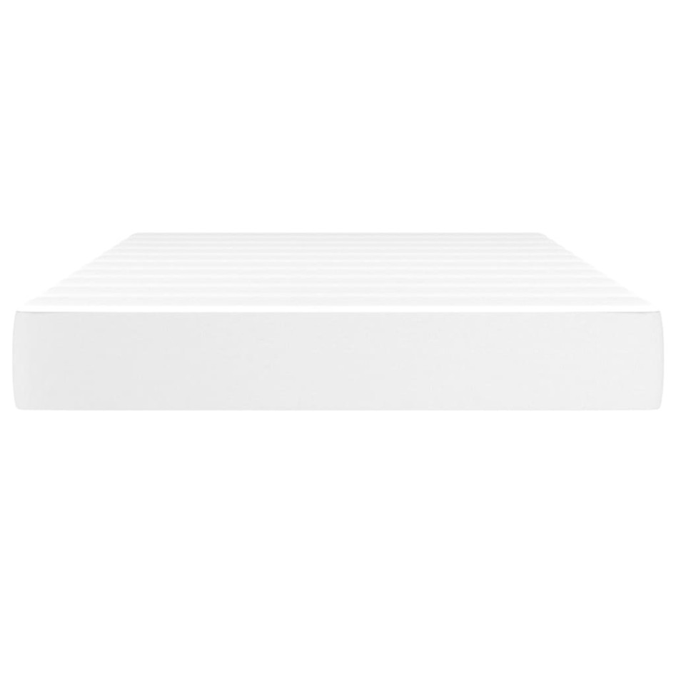 Colchón muelles ensacados cuero sintético blanco 120x200x20