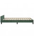 Estructura cama con cabecero terciopelo verde oscuro 120x200 cm