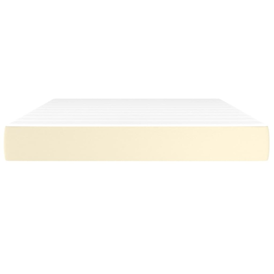 Colchón de muelles ensacados cuero sintético crema
