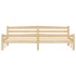 Estructura de cama de madera maciza de pino 200x200