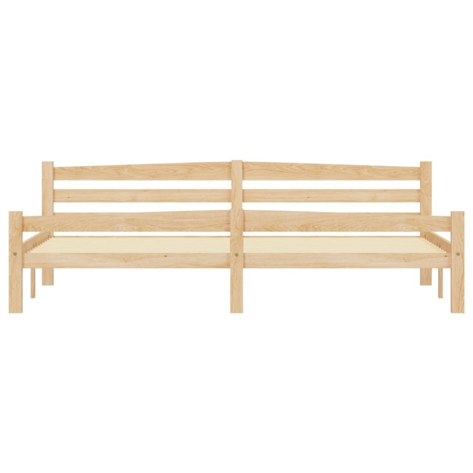 Estructura de cama de madera maciza de pino 200x200