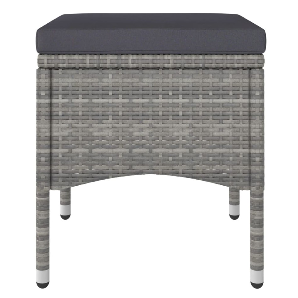 Set comedor jardín 5 pzas ratán sintético vidrio templado