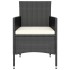 Set comedor jardín 5 pzas ratán sintético vidrio templado