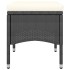 Set comedor jardín 5 pzas ratán sintético vidrio templado