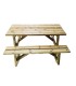 Mesa de picnic Zurich con bancos de madera