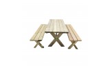 Mesa de picnic Xerta con bancos de madera