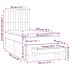 Cama box spring con colchón terciopelo gris oscuro 80x200